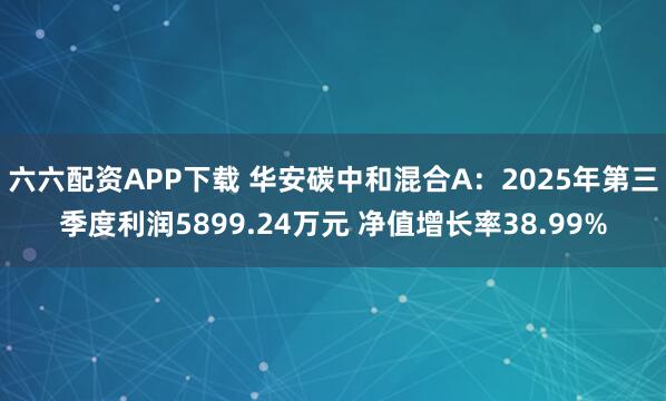 六六配资APP下载 华安碳中和混合A：2025年第三季度利润5899.24万元 净值增长率38.99%